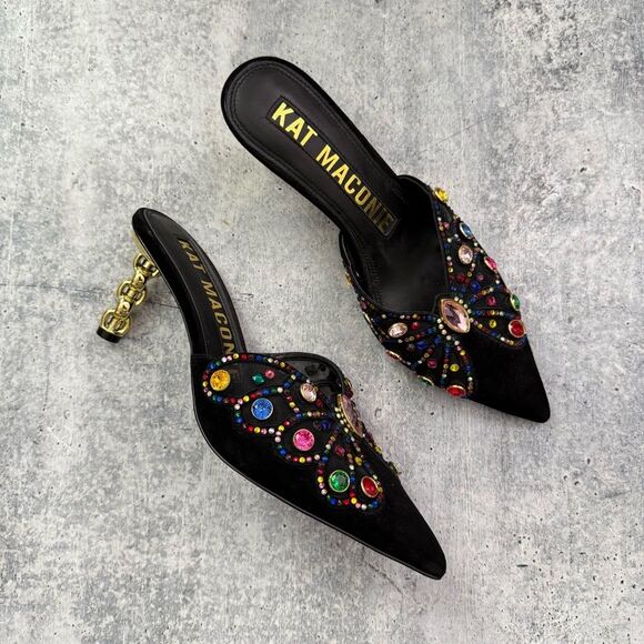 Shoes - Kat Maconie Faye Crystal Butterfly Pointed Toe Mule 39